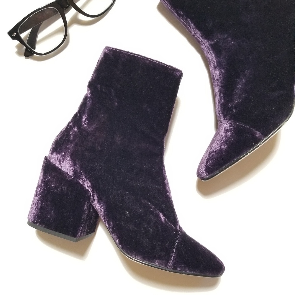 🔴SOLD 🎉HP🎉Dries Van Noten Crush Velvet Boots - Picture 4 of 8